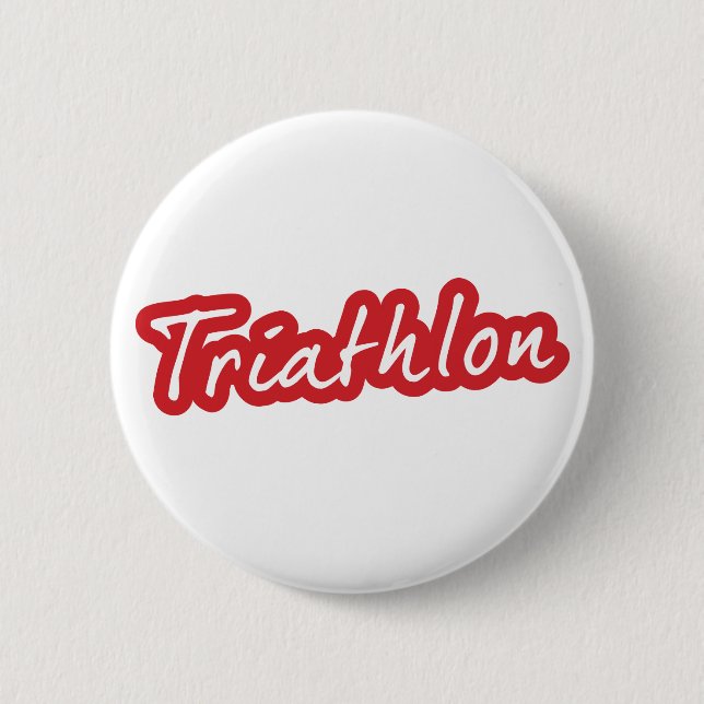 Cool Triathlon design Button (Front)