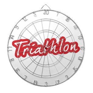 Cool Triathlon design Dartboard With Darts