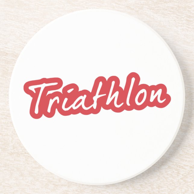 Cool Triathlon design Drink Coaster (Front)