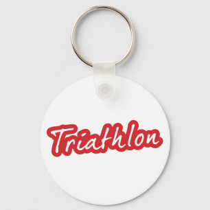 Cool Triathlon design Keychain