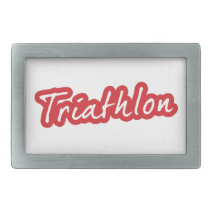 Cool Triathlon design Rectangular Belt Buckle