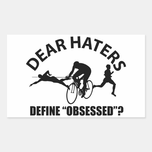Cool TRIATHLON designs Rectangular Sticker (Front)