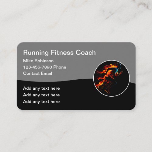 Cool Triathlon Fitness Coach Business Card