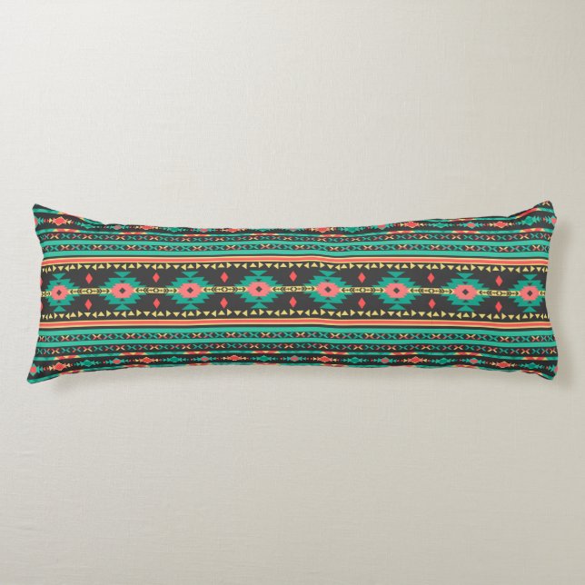 Cool tribal ethnic geometric pattern body pillow (Front)
