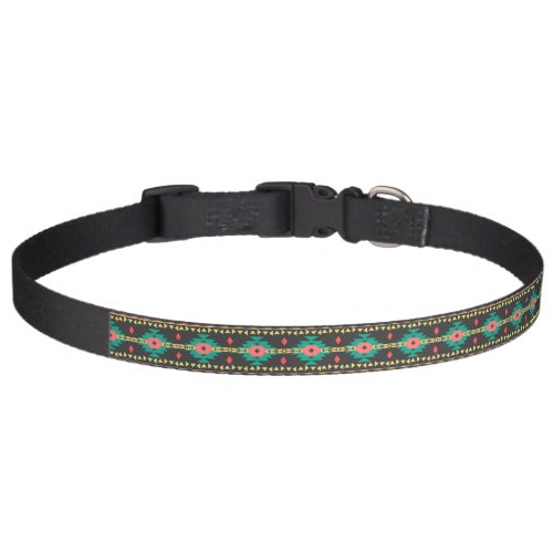 Cool tribal ethnic geometric pattern pet collar