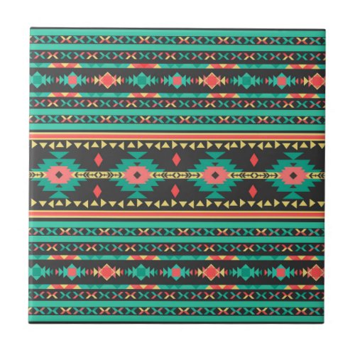 Cool tribal ethnic geometric pattern tile