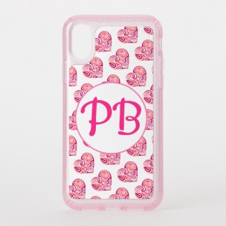 Cool tribal heart tattoo girly pink duogram speck iPhone case