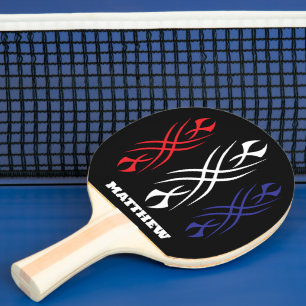 Cool tribal tattoo design personalized ping pong paddle
