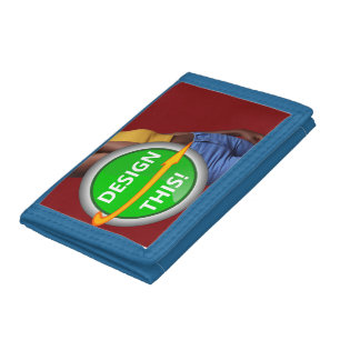 COOL! TriFold Nylon Wallet - Blue- Custom