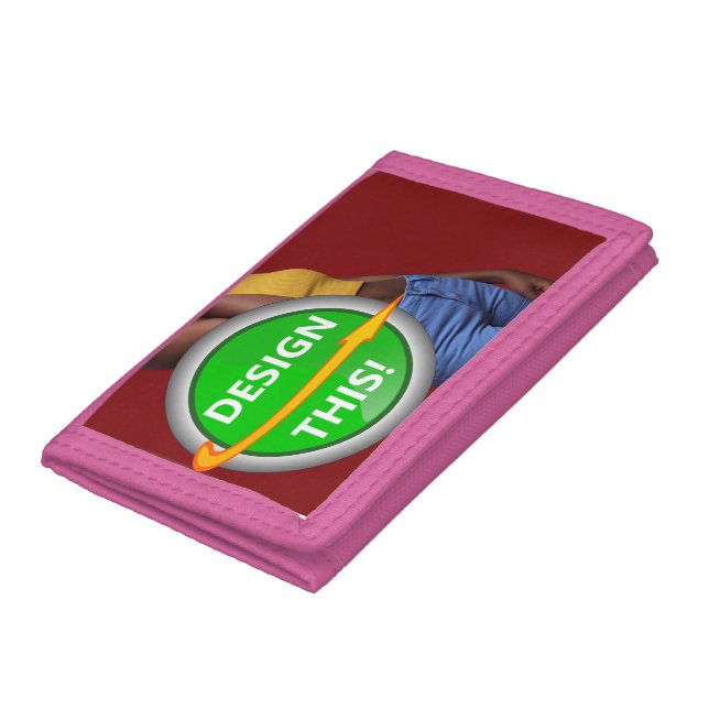 COOL! TriFold Nylon Wallet - Pink- Custom (Bottom)