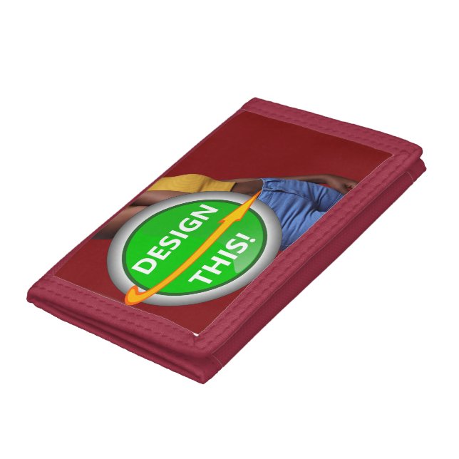 COOL! TriFold Nylon Wallet - Red- Custom (Bottom)