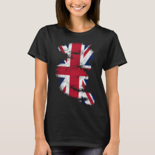 Cool Trippy dragon EDM raves techno United kingdom T-Shirt