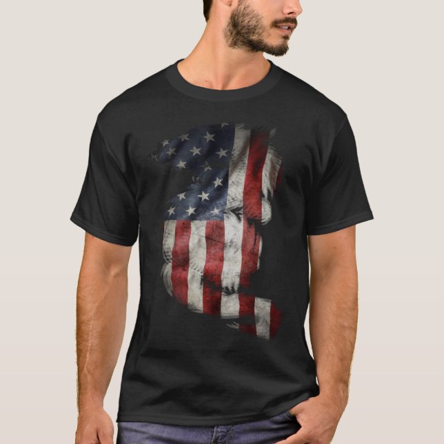 Cool Trippy Japanese dragon EDM raves techno Ameri T-Shirt (Front)