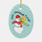 Cool Trombone Player Ceramic Ornament