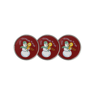 Cool Trombone Player Golf Ball Marker