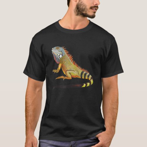 Cool Tropical Iguana Lizard Pet Gift T_Shirt