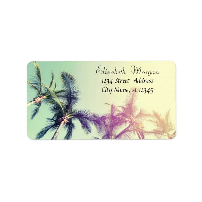 Cool Tropical, Palms Label (Front)