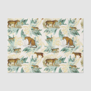 Cool Tropical Safari Wild Cats Tiger Leopard Tissue Paper