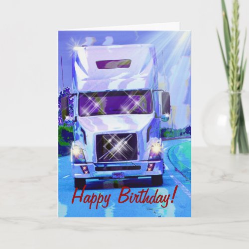COOL TRUCK Funny Trucker Birthday Cards