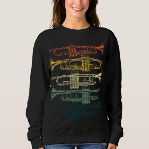 Cool Trumpet For Men Women Marching Band Musician  Sweatshirt