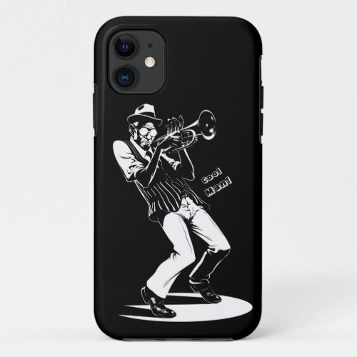 Cool Trumpet Man Music Musicians iPhone 11 Case