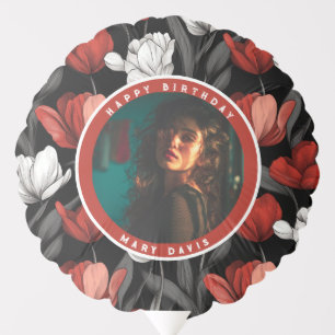 Cool Tulip Photo Balloon For Birthday Party Fun