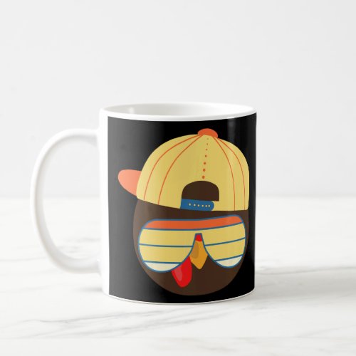 Cool Turkey Face With Sunglasses Funny Thanksgivin Coffee Mug