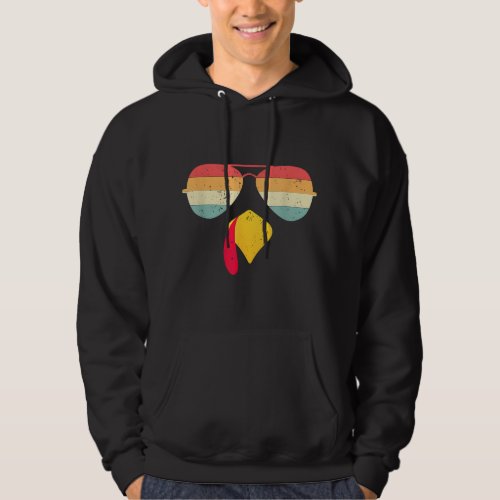Cool Turkey Face With Sunglasses Funny Thanksgivin Hoodie