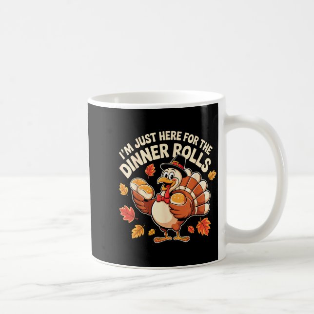 Cool Turkey Lgrim Holding Roll I'm Just Here For T Coffee Mug (Right)