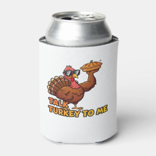 Cool Turkey Thanksgiving Funny Classic T-Shirt.png Can Cooler