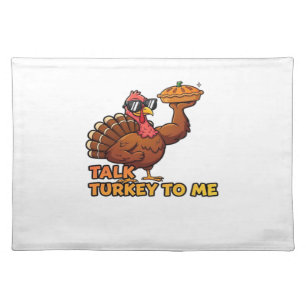 Cool Turkey Thanksgiving Funny Classic T-Shirt.png Cloth Placemat