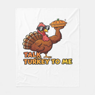 Cool Turkey Thanksgiving Funny Classic T-Shirt.png Fleece Blanket