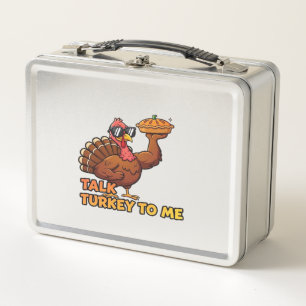 Cool Turkey Thanksgiving Funny Classic T-Shirt.png Metal Lunch Box