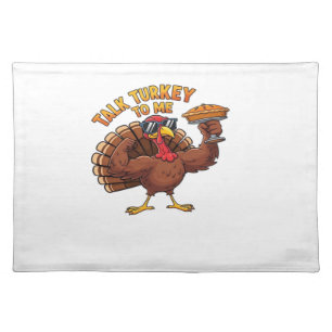 Cool Turkey Thanksgiving Funny Oversized T-Shirt.p Cloth Placemat