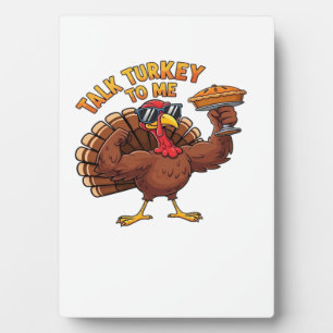 Cool Turkey Thanksgiving Funny Oversized T-Shirt.p Plaque