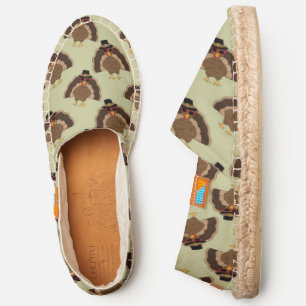 Cool Turkey w sunglasses Thanksgiving pattern Espadrilles
