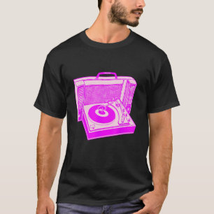 Cool Turntable DJ Vinyl 80s Radio Music Vintage T-Shirt