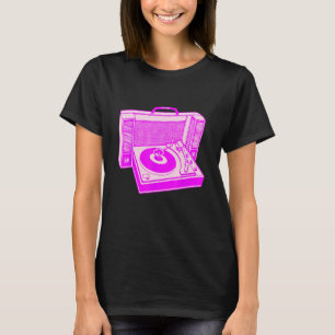 Cool Turntable DJ Vinyl 80s Radio Music Vintage T-Shirt