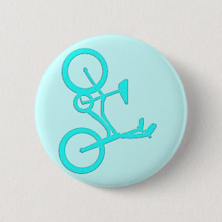 Cool Turquoise Bicycle Products Button