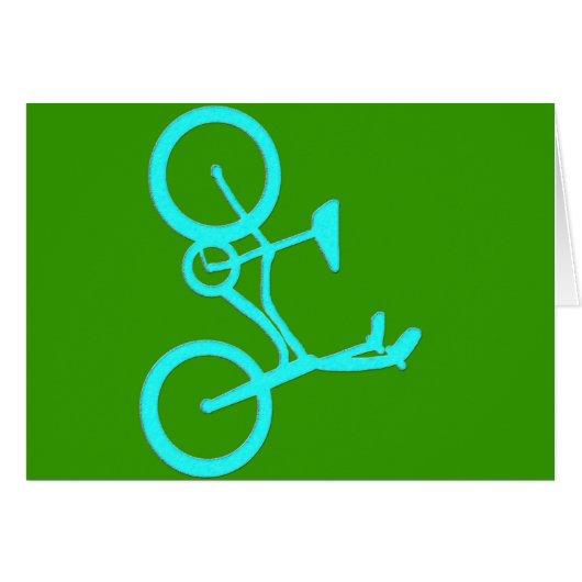 Cool Turquoise Bicycle Products Cards (Front Horizontal)