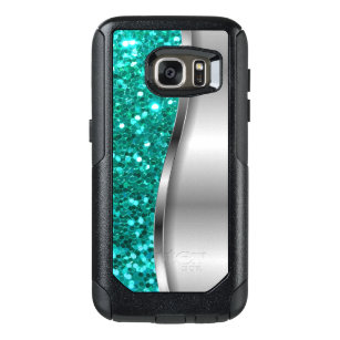 Cool Turquoise Glitter OtterBox Samsung Galaxy S7 Case