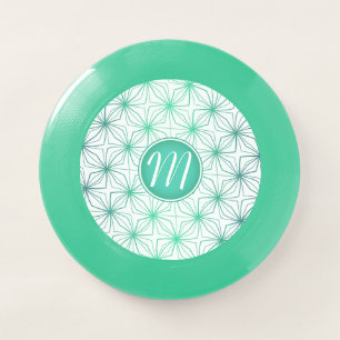 Cool Turquoise Green Monogram Wham-O Frisbee