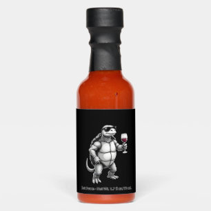 cool turtle drinking red wine art print_1 (3) hot sauces