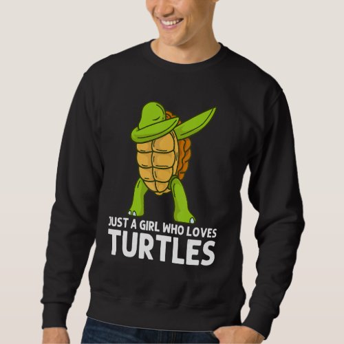 Cool Turtle For Girls Kid Dabbing Sea Tortoise She Sweatshirt