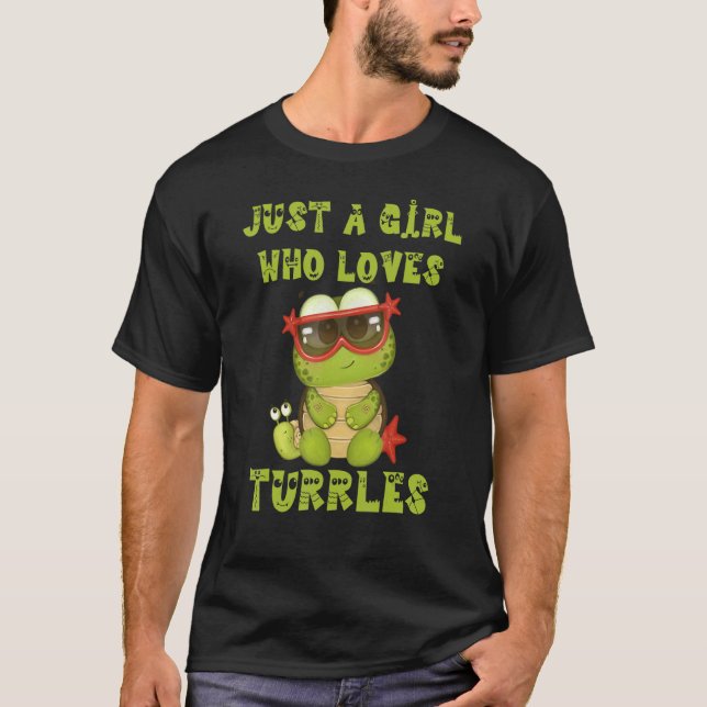 Cool Turtle For Girls Women Sea Turtle Aquatic Ani T-Shirt (Front)