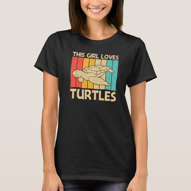 Cool Turtle For Girls Women Sea Turtle Aquatic Ani T-Shirt (Front)