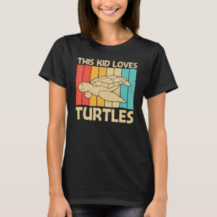 Cool Turtle For Kids Boys Sea Turtle Aquatic Anima T-Shirt