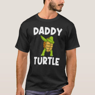 Cool Turtle For Men Dad Dabbing Sea Tortoise Shell T-Shirt