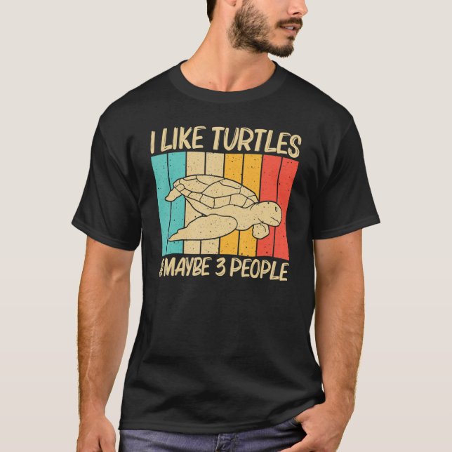 Cool Turtle For Men Women Sea Turtle Aquatic Anima T-Shirt (Front)