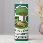 Cool Turtle Sticker Pillar Candle